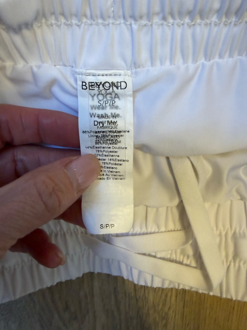 Beyond Yoga White Athletic Smocked-Waist Shorts - Picture 5 of 7